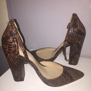 Aldo Nicholes snakeskin-print leather heels